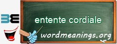 WordMeaning blackboard for entente cordiale